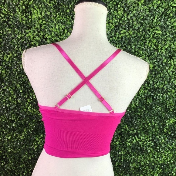 Hot pink bralette crop top nwt - Picture 4 of 4